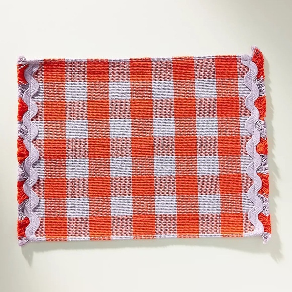 Anthropologie Helana Woven Gingham Placemat 19”x14” - Picture 8 of 8